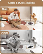 EDISHINE LED Floor Lamp for Living Room, 63.7in Modern Standing Lamp with 9W LED Bulb, 3 Color Temperature, Minimalist Floor Lamp for Bedroom, Office, Nursery, Foot Pedal Switch, Brown