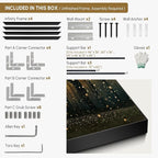 SIGNWIN 60"x72" Extra Large Framed Wall Art Magical Firefly Forest at Twilight, Enchanted Nature Scene for Home Living Room Bedroom Decor (Frame Assembly Required)