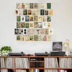 KBKBART Vintage Fairycore Decor Aesthetic Pictures, 50 Pcs Fairycore Room Decor, Retro Cottagecore Earthy Wall Art Vintage Fairy Posters Wall Collage Kit for Dorm Bedroom (4"x6")