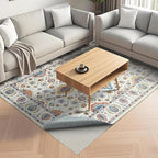 Non Slip Rug Pad Rug Gripper for Hardwood Floors, 3x5Ft Anti Skid Mat for Under Area Rugs, Thick Cushioned Carpet Pad for Floor Protection