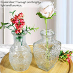 Glass Vase Bud in Bulk Set of 2,Vintage Flower Bottle Small Bud Vases for Floral Arrangements, Home Decor,Wedding Centerpiece,Table Decor,Decorative Centerpiece,Dinning(Set of 2)