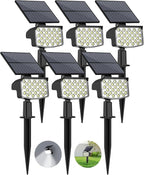 WELALO Solar Spot Lights Outdoor, 6 Pack/3 Modes Solar Landscape Spotlights, Adjustable Solar Powered Security Lights, IP65 Waterproof Wall Lights Solar Lights Outdoor for Walkway/Yard/Garden/Driveway