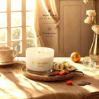 Luxury Vanilla Scented Candle - Large 3 Wick Jar Candle - Elegant Gift for Women & Men - 100% Natural Soy Wax - Up to 40 Hours Burning Time - Housewarming Aromatherapy Candle for Home