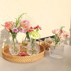 Bud Vases in Bulk 24, Small Glass Vase for Centerpieces, Vintage Vases for Decor, Mini Clear Single Flower Vase Bulk for Wedding Decor Rustic Decorative Christmas Vases Set Home Table Decorations