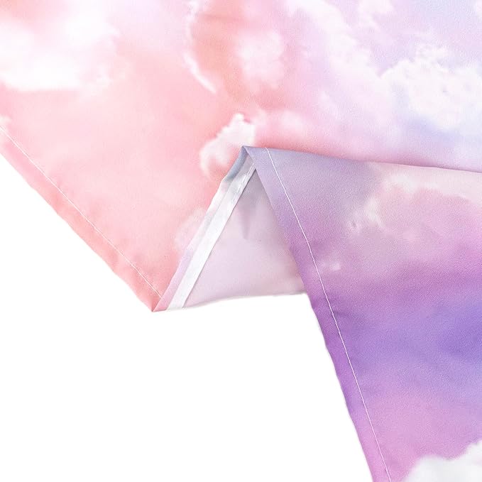 HVEST Rainbow Cloud Tapestry Wall Hanging - Rainbow and Pink Cloud With Glow Sunshine in Pastel Sky, Aesthetic Nature Landscape for Living Room Bedroom Decor, 59x51 Inches