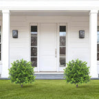 Artificial Boxwood Topiary Ball Trees with Ground Spikes UV Resistant Faux Greenery Shrubs Fake Shrubs for Outdoors, Realistic Faux Plants Bushes for Garden Porch Yard Patio Decor (Green Pine)