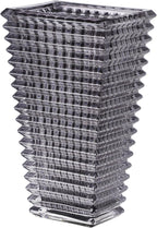 MCMCNCUIU Crystal Glass Vase, Large Crystal Vases for Flowers, Large Flower Vase, Black Modern Vases for Living Room, Bedroom, Kitchen, Dining Table, Mantle, Wedding, 11 Inches