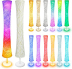 WORLD WIN Floor Lamp, 61'' Smart RGB LED Corner Lamp with Music Sync and 16 Million DIY Colors, 3 Color Temperature, APP & Remote Control, Color Changing Standing Floor Lamp with Stand