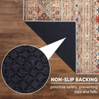 Keen Home Design 2x10 Rug - Machine Washable Runner with Non-Slip Backing, Ideal for Hallway, Entryway, Kitchen, Laundry Room - Vintage, Easy Clean, Durable, Low Pile Rug - (2'6" x 10')