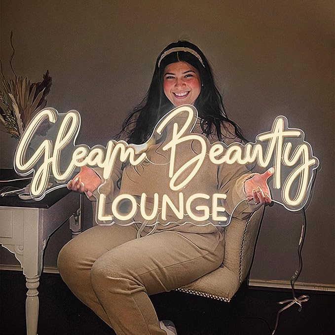 Custom Business Neon Sign，LED Neon lights Professional customized, Custom Neon Signs Personalized for Studio Office Storefront Logo Gym Restaurant Store Hotel Bar Salon Beauty Nail Shop Party Prom