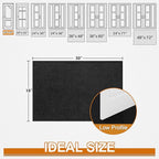 Mibao Dirt Trapper Door Mat for Indoor Outdoor, Waterproof All-Season, All-Weather Doormat, Heavy Duty Non-Slip Entrance Rug, Low Profile Absorbent Entrance Mat Carpet, 30" x 18", Black