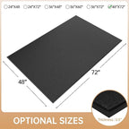 Large Front Door Mat, 48" x 72" Heavy Duty Outdoor Indoor Mats to Trap Dirt and Moisture, Non-Slip Waterproof Doormat Inside Entrance, Washable Welcome Mats for Home Entryway（Black）