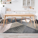 HOMFINE Washable Modern Area Rug - Geometry Style 6x9 Rugs for Living Room, Bedroom, Machine Washable Rug Soft Non Slip Non Shedding Area Rug - Green, 6'x9'