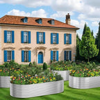 2 Pack 6x3FT Tall Galvanized Raised Garden Bed Outdoor,Metal Garden Bed for Vegetables,Steel Raised Beds for Gardening,Above Ground Garden Box for Flower-TA0