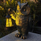 Garden Statues Outdoor, owl Figurines Decorated with Solar Lights, Unique Christmas Birthday Gifts for Moms, Grandmas, Women, Wives, Sisters