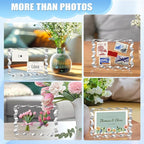 Aheroi 4x6 Acrylic Picture Frames, 3 Pack Clear Scalloped Acrylic Photo Frame Freestanding Magnetic Picture Frames for Desktop, Transparent Thickened Double Sided Picture Frame, Exclusive Shape Design