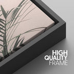 SIGNWIN Framed Canvas Print Wall Art Set Tropical Palm Leaf Beach Ocean Shore Landscape Nature Wilderness Photography Modern Art Realism Decorative for Living Room, Bedroom, Office - 16"x24"x3 Black