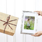 Vittanly 8x12 Picture Frames Set of 9, Shatter Resistant Plexiglass, Display 6x8 Pictures with Mat or 8x12 without Mat, Photo Frames for Wall or Tabletop, Engineered Wood, Distressed White