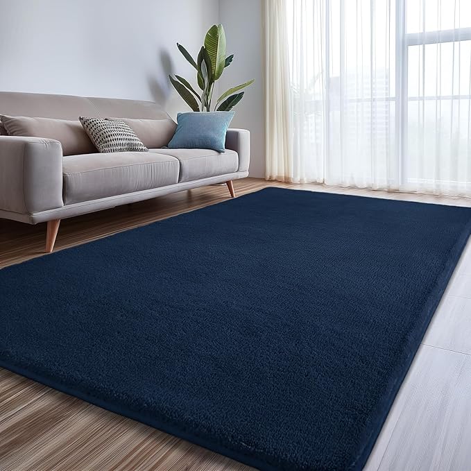 Sour Lemon 8x10 Area Rugs for Living Room, Soft Large Area Rug Fluffy Rugs for Bedroom，Machine Washable Area Rug Non Slip Carpet Rug for Living Room Playroom Kids Room Home Decor