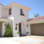 Sunnyglade 2 PCS 17" Artificial Plastic Boxwood Ball Tree, Faux Potted Decorative Topiary Plant, UV Resistant Fake Plant in Pot for Home Gate Indoor Outdoor Patio Office Decor