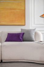 12x20 Throw Pillow Cases Purple: 2 Pack Cozy Soft Velvet Rectangular Decorative Pillow Covers for Farmhouse Home Decor