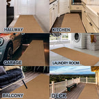 Custom Size Backed Non-Slip Area Rugs Runner, Easy Clean, Waterproof Runner Rugs for Hallway Entryway, Kitchen, Laundry, 4FT x 78FT, Beige