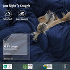 Breescape Cooling Comforter Throw Size - BlendTek™ Q-Max>0.46 Tech, Breathable Blanket for Hot Sleepers & Night Sweats Relief, Premium Lightweight Summer Bedding, 52x72 Inches, Twilight Blue