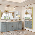 YIROMAN Bathroom Mirror 72"x30", Large Brushed Gold Bathroom Mirror for Over Sink with Aluminum Frame, Rectangular Vanity Mirror with Right Angle, Wall Mirror Hangs Horizontal or Vertical