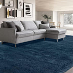 Area Rug 10x14 for Living Room: Large Shag Rug Navy Blue for Living Room - Area Rug 10 x 14 Modern Indoor Soft Shaggy Fuzzy Floor Carpet.(Navy Blue/10x 14 Feet)