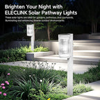 Solar Pathway Lights Outdoor, 6 Pack Upgraded Outdoor Solar Lights for Outside Super Bright Up to 12Hrs, IP65 Waterproof Solar Garden Lights for Yard Landscape Path Walkway Decoration(Cool White)