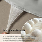 EP Mode Mulberry Silk Filled Quilt with 100% Viscose from Bamboo Fabric, Natural Lightweighted Cooling Comforter (Light Grey, Twin 68” X 88”)