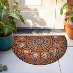 CHICHIC Entrance Door Mat Large 18 x 30 Inch Entry Way Doormat Front Door Rugs Outdoors Heavy Duty Welcome Mat Non Slip Rubber Back Low Profile for Garage, Patio, High Traffic Area, Orange