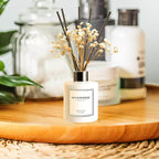 Reed Diffuser Set,5.1oz Clean Linen Scent Diffuser with Sticks Home Fragrance Reed Diffuser with Essential Oil for Bathroom Shelf Decor&Air Freshener,Home Bathroom Office Decor & Gifts