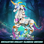 JMBricklayer Unicorn Building Sets for Adults with Lights 70008, Myth Art Creator Animals Display Ideas, Magical Rainbow Unicorn Home Decor, Building Toys Christmas Birthday Gifts for 14+(1492 PCS)