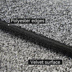 Runner Rug with Non Slip Rubber Backing, Washable Soft Floor Carpet for Kitchen, Hallway, Entryway Indoor, Bedroom, Laundry, Low Pile Area Rugs, Solid color with Pointillism style, 2*10 ft BLACK