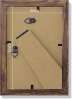 Vittanly 4x6 Picture Frames Set of 9, Shatter Resistant Plexiglass, Display 3.5x5 Pictures with Mat or 4x6 without Mat, Photo Frames for Wall or Tabletop, Engineered Wood, Brown