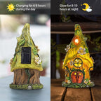 Garden Decor Outdoor Solar Statues, 9.4Inch Resin Fairy Garden Solar Lights Birthday Gifts for Women Yard Decorations, Gardening Gifts for Patio, Balcony, Porch Decor