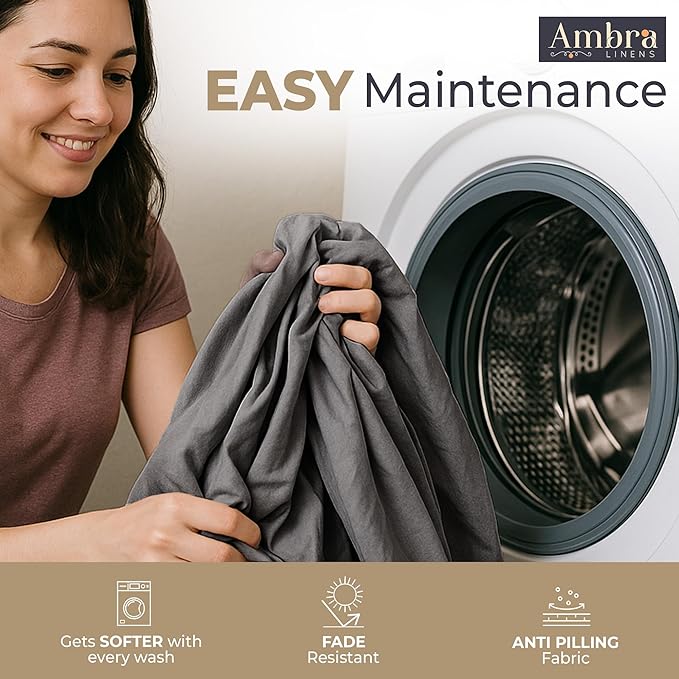 Tencel Sheets 3 Piece for Twin XL Bed - 100% Eucalyptus Lyocell Twin XL Sheets Set - Soft, Cooling & Breathable for Hot Sleepers - 16” Deep Pockets Hotel Quality Bedding Set - Grey