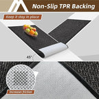 COSY HOMEER-Door-Mat 20" x 32" Non Slip Absorbent Entryway Rugs Dirt Trapper Doormats Washable Entrance Mats Low Pile Welcome Floor Mat for Front Back Door and Entry Mats,Black