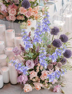 8PCS Voilet Artificial Delphinium Flowers with Clematis Greenery Long Stem Artificial Flowers Purple for Tall Vase for Home Wedding Floral Arrangement Centerpiece Table Decor (Voilet)