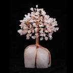 Rose Quartz Crystal Tree with Rose Quartz Stone Base Tree of Life Decor for Bedroom, Birthday Gifts for Women, Sister Gift, Birthday Gifts for Mom, Cute Home Decor Pink Housewarming Present