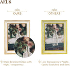 AELS 5x7 Inch Vintage Picture Frame, Elegant Antique Photo Frames with Glass Front, Photo Display, Tabletop Wall Hanging, Gift Ideas, Off-white with Gold Trim