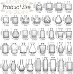 Clear Glass Bud Vases Set of 36, Mini Flower Vase for Centerpieces, Small Clear Vases in Bulk for Wedding Decorations, Vintage Vase for Table, Recepetion, Home Décor