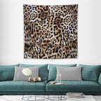 HZOHNAGO Leopard Print Tapestry Nature Wildlife Vintage Cheetah Fur Spot Animal Skin Wild Animals Spots Printed Wall Tapestry Painting Wall Hanging for Bedroom Living Room Dorm 60" W x 60" H