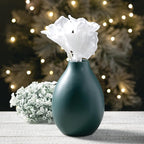 Sullivans Matte Teal Ceramic Flower Vase 9" Tall, Versatile Modern Home Decor Vase for Flowers, Decorative Accent for Kitchen, Living Room, Office