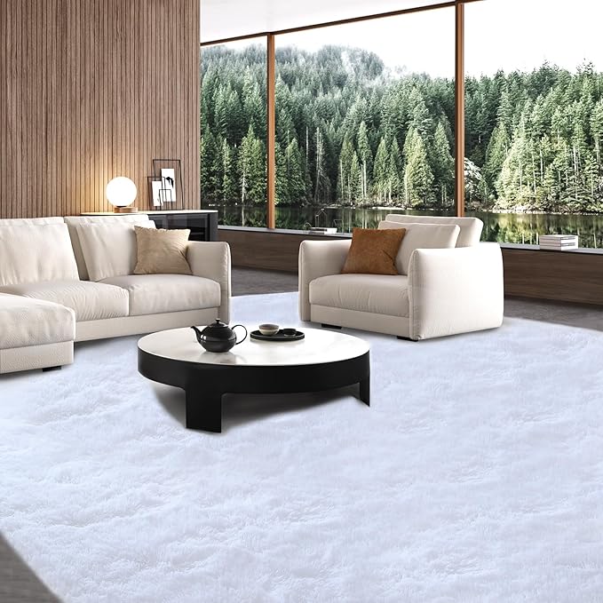 Area Rug 10x14 for Living Room: Large Shag Area Rugs for Living Room - Shaggy Area Rug 10x14 Modern Indoor Shag Fuzzy Floor Carpet