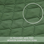 Exclusivo Mezcla Reversible California King Size Quilt Bedding Set with Pillow Shams, Lightweight Quilts Cal King Size, Soft Bedspreads Bed Coverlets for All Seasons - (Olive Green, 112"x104")