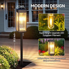 Solar Pathway Lights Outdoor, 6 Pack Upgraded Solar Lights Outdoor Waterproof, Bright Up to 15 Hrs Auto On/Off Garden Light for Yard Patio Lawn Path Walkway Driveway Outside Decor