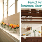 Bud Vases Set of 24, Glass Bud Vase in Bulk, Clear Bud Vases for Centerpieces, Small Vases Flowers Vintage Vases for Rustic Wedding Home Decor Floral Arrangements Mini Glass Bud Vase