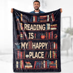 Book Lover Blanket Gifts for Women - Books Librarian Print Library Reading Themed Throw for Kids Teen Adults Reader Soft Fleece Cozy Couch Birthday Christmas Lightweight Blanket 50"x60"